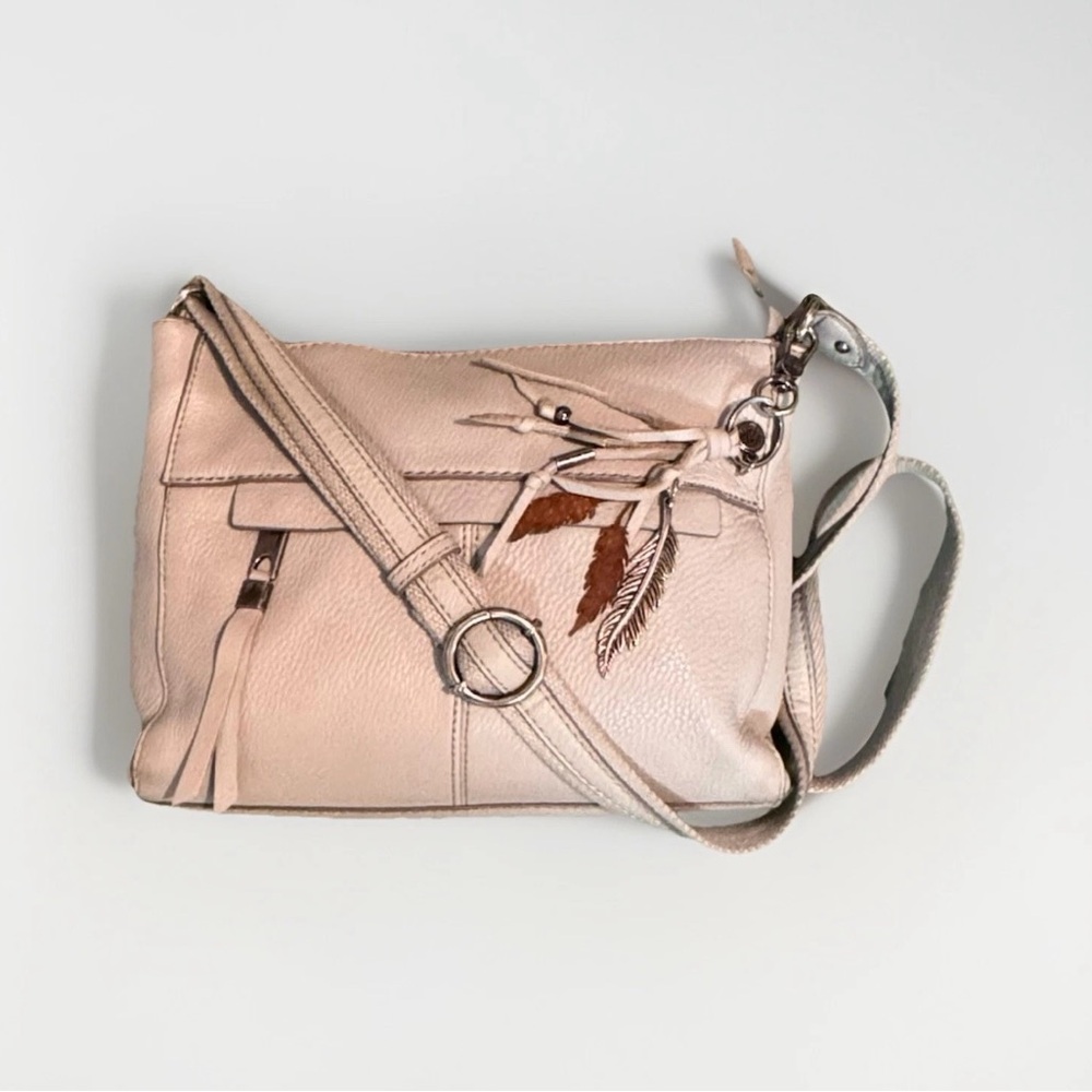 The Sak Alameda Gray Leather Crossbody Bag Small Trendy Casual Everyday